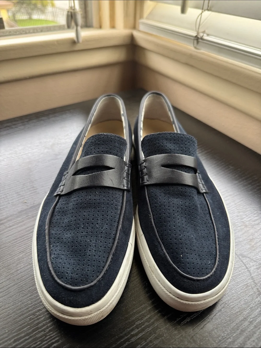 ED Love Navy Suede Slip-On Loafers/Sneakers